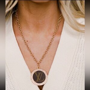 🆕🌿GYPSY SOUTH: Louis Vuitton Full Monogram Up Cycled Chain Necklace